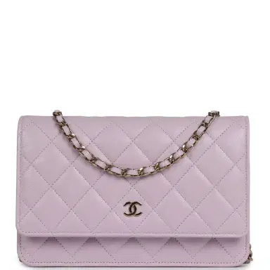 Chanel Chanel Classic Wallet On Chain WOC Light Purple Caviar Light Gold Hardware | Thumbnail 1 Chanel Chanel Classic Wallet On Chain WOC Light Purple Caviar Light Gold Hardware | Thumbnail 1