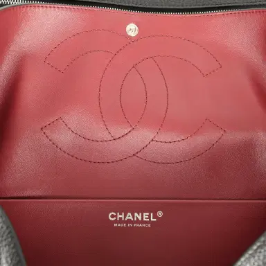 Chanel Chanel Maxi "Souplissimo" Small Flap Bag Black Grained Calfskin Silver Hardware | Thumbnail 10 Chanel Chanel Maxi "Souplissimo" Small Flap Bag Black Grained Calfskin Silver Hardware | Thumbnail 10