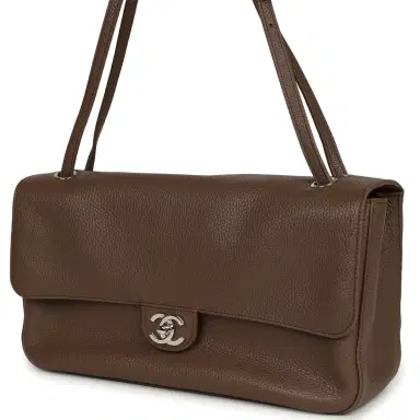 Chanel Chanel Maxi "Souplissimo" Small Flap Bag Brown Grained Calfskin Silver Hardware | Thumbnail 5 Chanel Chanel Maxi "Souplissimo" Small Flap Bag Brown Grained Calfskin Silver Hardware | Thumbnail 5