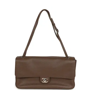 Chanel Chanel Maxi "Souplissimo" Small Flap Bag Brown Grained Calfskin Silver Hardware | Thumbnail 6 Chanel Chanel Maxi "Souplissimo" Small Flap Bag Brown Grained Calfskin Silver Hardware | Thumbnail 6