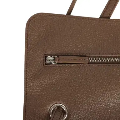 Chanel Chanel Maxi "Souplissimo" Small Flap Bag Brown Grained Calfskin Silver Hardware | Thumbnail 8 Chanel Chanel Maxi "Souplissimo" Small Flap Bag Brown Grained Calfskin Silver Hardware | Thumbnail 8