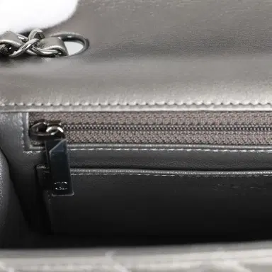 Chanel Chanel Mini Classic Rectangular Flap Bag Dark Silver Lambskin Ruthenium Hardware | Thumbnail 10 Chanel Chanel Mini Classic Rectangular Flap Bag Dark Silver Lambskin Ruthenium Hardware | Thumbnail 10