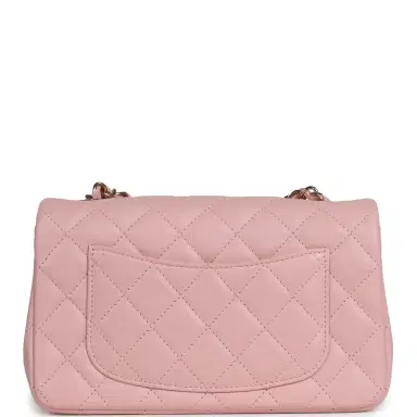 Chanel Chanel Mini Classic Rectangular Flap Bag Light Pink Lambskin Light Gold Hardware | Thumbnail 3 Chanel Chanel Mini Classic Rectangular Flap Bag Light Pink Lambskin Light Gold Hardware | Thumbnail 3
