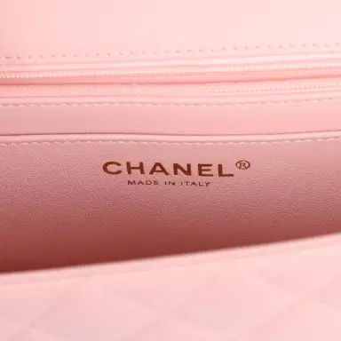 Chanel Chanel Mini Classic Rectangular Flap Bag Light Pink Lambskin Light Gold Hardware | Thumbnail 8 Chanel Chanel Mini Classic Rectangular Flap Bag Light Pink Lambskin Light Gold Hardware | Thumbnail 8