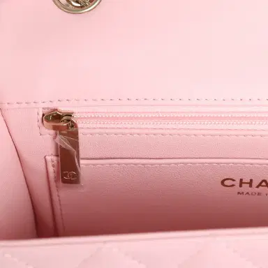 Chanel Chanel Mini Classic Rectangular Flap Bag Light Pink Lambskin Light Gold Hardware | Thumbnail 9 Chanel Chanel Mini Classic Rectangular Flap Bag Light Pink Lambskin Light Gold Hardware | Thumbnail 9