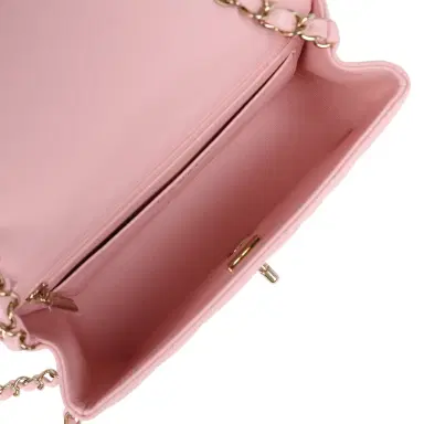 Chanel Chanel Mini Classic Rectangular Flap Bag Light Pink Lambskin Light Gold Hardware | Thumbnail 10 Chanel Chanel Mini Classic Rectangular Flap Bag Light Pink Lambskin Light Gold Hardware | Thumbnail 10
