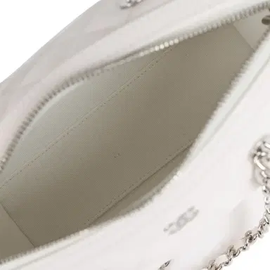 Chanel Chanel Mini Timeless Classic Barrel Bag with Chain White Shiny Caviar Silver Hardware | Thumbnail 9 Chanel Chanel Mini Timeless Classic Barrel Bag with Chain White Shiny Caviar Silver Hardware | Thumbnail 9