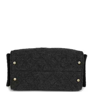 Chanel Chanel Small 25 Hobo Bag Dark Grey Wool Felt Gold Hardware | Thumbnail 7 Chanel Chanel Small 25 Hobo Bag Dark Grey Wool Felt Gold Hardware | Thumbnail 7