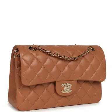 Chanel Chanel Small Classic Double Flap Bag Caramel Lambskin Light Gold Hardware | Thumbnail 2 Chanel Chanel Small Classic Double Flap Bag Caramel Lambskin Light Gold Hardware | Thumbnail 2