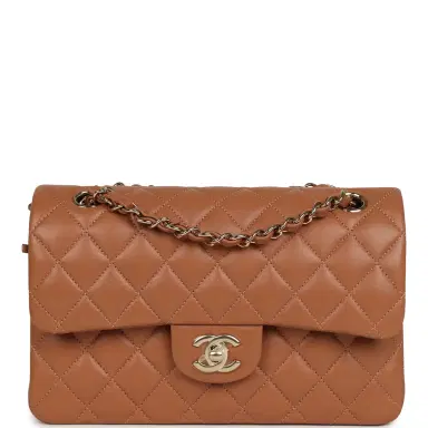 Chanel Chanel Small Classic Double Flap Bag Caramel Lambskin Light Gold Hardware | Thumbnail 1 Chanel Chanel Small Classic Double Flap Bag Caramel Lambskin Light Gold Hardware | Thumbnail 1