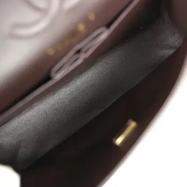 Chanel Chanel Small Classic Double Flap Bag Dark Brown Lambskin Light Gold Hardware | Thumbnail 10 Chanel Chanel Small Classic Double Flap Bag Dark Brown Lambskin Light Gold Hardware | Thumbnail 10