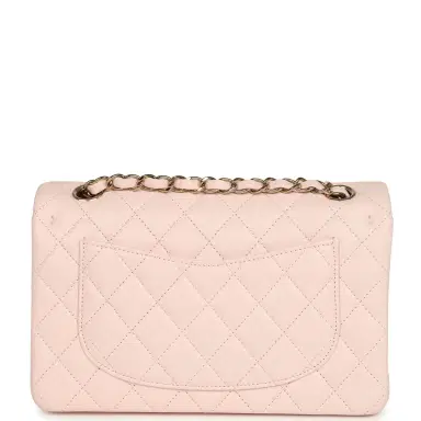 Chanel Chanel Small Classic Double Flap Bag Light Pink Shiny Caviar Light Gold Hardware | Thumbnail 4 Chanel Chanel Small Classic Double Flap Bag Light Pink Shiny Caviar Light Gold Hardware | Thumbnail 4