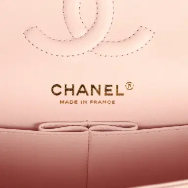 Chanel Chanel Small Classic Double Flap Bag Light Pink Shiny Caviar Light Gold Hardware | Thumbnail 8 Chanel Chanel Small Classic Double Flap Bag Light Pink Shiny Caviar Light Gold Hardware | Thumbnail 8