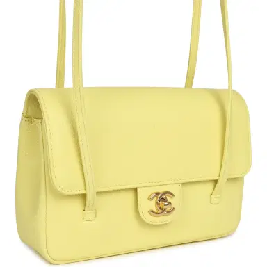Chanel Chanel Small Preppy Coco Flap Bag Light Yellow Caviar Brushed Gold Hardware | Thumbnail 2 Chanel Chanel Small Preppy Coco Flap Bag Light Yellow Caviar Brushed Gold Hardware | Thumbnail 2