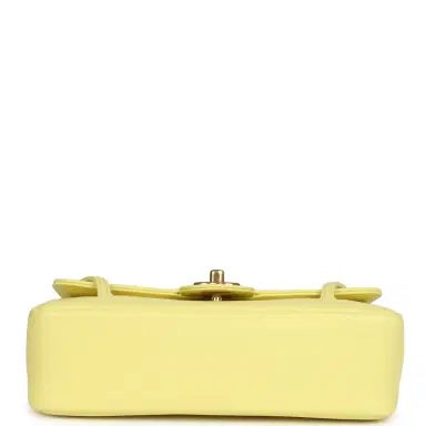 Chanel Chanel Small Preppy Coco Flap Bag Light Yellow Caviar Brushed Gold Hardware | Thumbnail 6 Chanel Chanel Small Preppy Coco Flap Bag Light Yellow Caviar Brushed Gold Hardware | Thumbnail 6