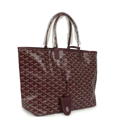 goyard Goyard Goyardine Canvas Burgundy Saint Louis PM Tote Palladium Hardware | Thumbnail 2 goyard Goyard Goyardine Canvas Burgundy Saint Louis PM Tote Palladium Hardware | Thumbnail 2
