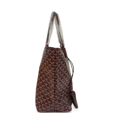 goyard Goyard Goyardine Canvas Burgundy Saint Louis PM Tote Palladium Hardware | Thumbnail 3 goyard Goyard Goyardine Canvas Burgundy Saint Louis PM Tote Palladium Hardware | Thumbnail 3