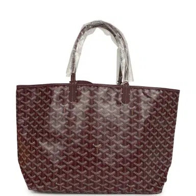 goyard Goyard Goyardine Canvas Burgundy Saint Louis PM Tote Palladium Hardware | Thumbnail 4 goyard Goyard Goyardine Canvas Burgundy Saint Louis PM Tote Palladium Hardware | Thumbnail 4