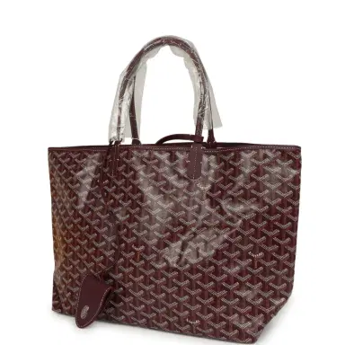 goyard Goyard Goyardine Canvas Burgundy Saint Louis PM Tote Palladium Hardware | Thumbnail 5 goyard Goyard Goyardine Canvas Burgundy Saint Louis PM Tote Palladium Hardware | Thumbnail 5