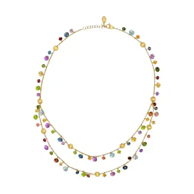 MARCO BICEGO Marco Bicego Africa Multi-Gemstone 18K Yellow Gold Double Necklace by The Solist | Thumbnail 1 MARCO BICEGO Marco Bicego Africa Multi-Gemstone 18K Yellow Gold Double Necklace by The Solist | Thumbnail 1