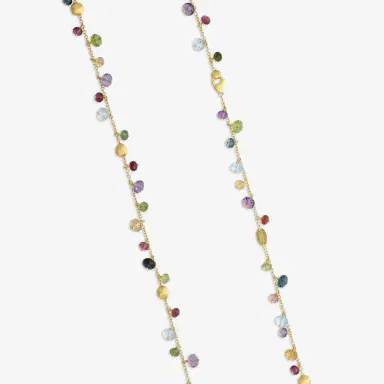 MARCO BICEGO Marco Bicego Africa Multi-Gemstone 18K Yellow Gold Station Necklace by The Solist | Thumbnail 3 MARCO BICEGO Marco Bicego Africa Multi-Gemstone 18K Yellow Gold Station Necklace by The Solist | Thumbnail 3