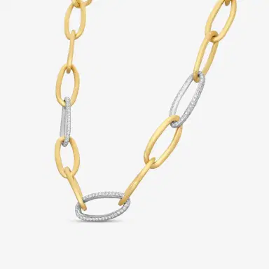 MARCO BICEGO Marco Bicego Jaipur Link 18K Yellow & White Gold Diamond Link Necklace by The Solist | Thumbnail 2 MARCO BICEGO Marco Bicego Jaipur Link 18K Yellow & White Gold Diamond Link Necklace by The Solist | Thumbnail 2