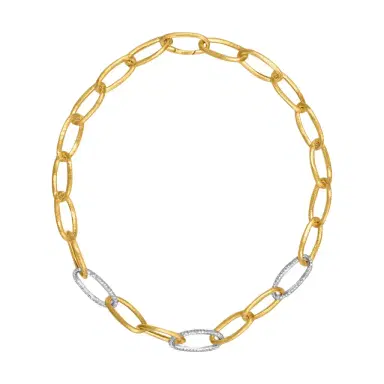 MARCO BICEGO Marco Bicego Jaipur Link 18K Yellow & White Gold Diamond Link Necklace by The Solist | Thumbnail 1 MARCO BICEGO Marco Bicego Jaipur Link 18K Yellow & White Gold Diamond Link Necklace by The Solist | Thumbnail 1
