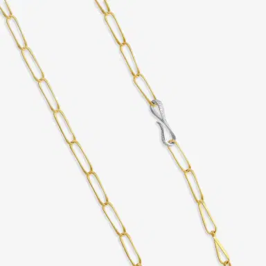 MARCO BICEGO Marco Bicego Marrakech Onde 18K Yellow & White Gold Diamond Necklace by The Solist | Thumbnail 3 MARCO BICEGO Marco Bicego Marrakech Onde 18K Yellow & White Gold Diamond Necklace by The Solist | Thumbnail 3