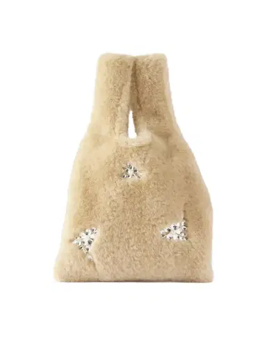 Simone Rocha Shearling-effect Shoulder Bag | Thumbnail 1 Simone Rocha Shearling-effect Shoulder Bag | Thumbnail 1