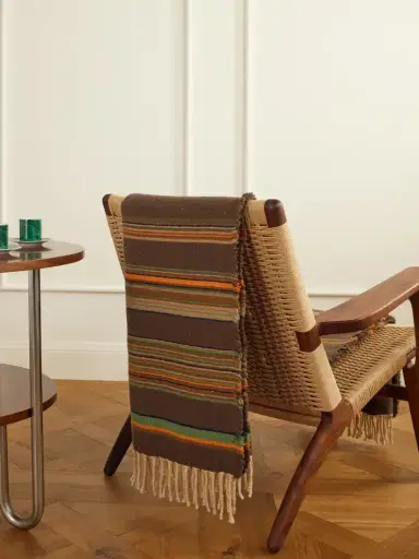 The House of Lyria Nazca Fringed Striped Cashmere And Silk-blend Throw | Thumbnail 2 The House of Lyria Nazca Fringed Striped Cashmere And Silk-blend Throw | Thumbnail 2