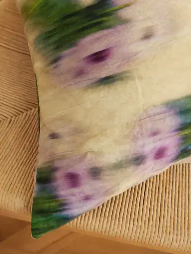 The House of Lyria Ottilia Floral-print Metallic Woven Cushion | Thumbnail 3 The House of Lyria Ottilia Floral-print Metallic Woven Cushion | Thumbnail 3
