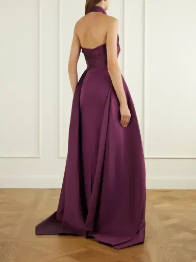 Solace London Rumi Halterneck Crepe Gown | Thumbnail 3 Solace London Rumi Halterneck Crepe Gown | Thumbnail 3