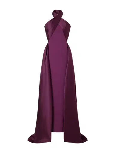 Solace London Rumi Halterneck Crepe Gown | Thumbnail 1 Solace London Rumi Halterneck Crepe Gown | Thumbnail 1