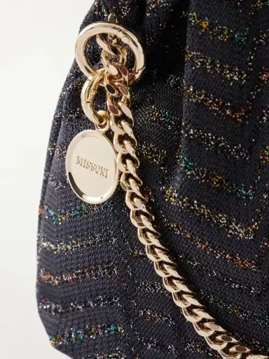 Missoni Greek Key Striped Metallic Crochet-knit Shoulder Bag | Thumbnail 5 Missoni Greek Key Striped Metallic Crochet-knit Shoulder Bag | Thumbnail 5