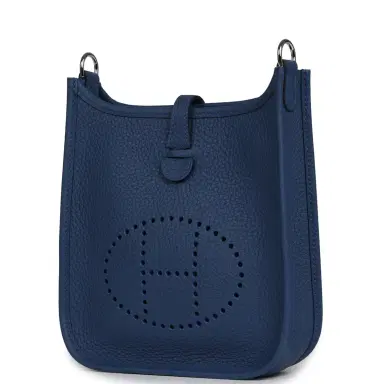 HERMÈS Hermes Evelyne TPM Bleu Tie Clemence Palladium Hardware | Thumbnail 5 HERMÈS Hermes Evelyne TPM Bleu Tie Clemence Palladium Hardware | Thumbnail 5