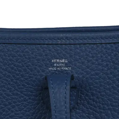 HERMÈS Hermes Evelyne TPM Bleu Tie Clemence Palladium Hardware | Thumbnail 7 HERMÈS Hermes Evelyne TPM Bleu Tie Clemence Palladium Hardware | Thumbnail 7