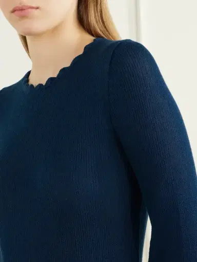 ESCVDO Bernabe Scalloped Ribbed Cotton Sweater | Thumbnail 5 ESCVDO Bernabe Scalloped Ribbed Cotton Sweater | Thumbnail 5