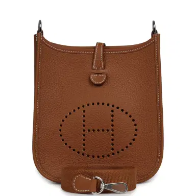 HERMÈS Hermes Evelyne TPM Gold Clemence Palladium Hardware | Thumbnail 1 HERMÈS Hermes Evelyne TPM Gold Clemence Palladium Hardware | Thumbnail 1