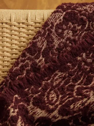 The House of Lyria Malghe Fringed Floral-jacquard Wool-blend Throw | Thumbnail 3 The House of Lyria Malghe Fringed Floral-jacquard Wool-blend Throw | Thumbnail 3