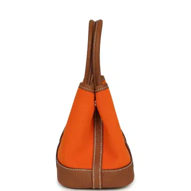 HERMÈS Hermes Garden Party Neo 23 Feu Toile Officier, Gold Negonda Palladium Hardware | Thumbnail 3 HERMÈS Hermes Garden Party Neo 23 Feu Toile Officier, Gold Negonda Palladium Hardware | Thumbnail 3