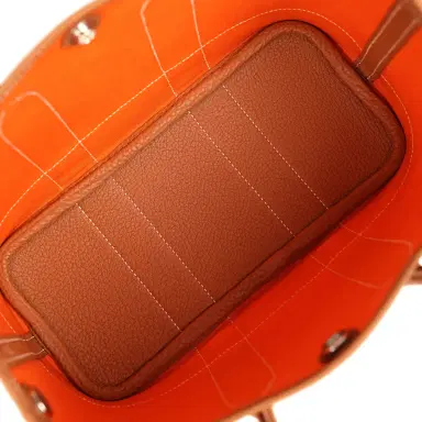 HERMÈS Hermes Garden Party Neo 23 Feu Toile Officier, Gold Negonda Palladium Hardware | Thumbnail 7 HERMÈS Hermes Garden Party Neo 23 Feu Toile Officier, Gold Negonda Palladium Hardware | Thumbnail 7