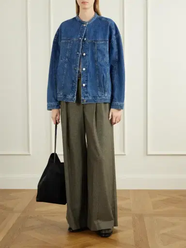 TWP Avery Stretch Wool And Cashmere-blend Herringbone Wide-leg Pants | Thumbnail 2 TWP Avery Stretch Wool And Cashmere-blend Herringbone Wide-leg Pants | Thumbnail 2