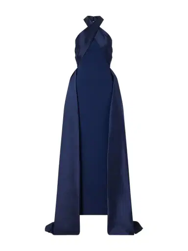 Solace London Rumi Halterneck Crepe Gown | Thumbnail 1 Solace London Rumi Halterneck Crepe Gown | Thumbnail 1