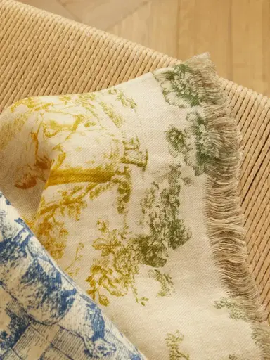 The House of Lyria Firmamento Printed Linen And Cotton-blend Throw | Thumbnail 3 The House of Lyria Firmamento Printed Linen And Cotton-blend Throw | Thumbnail 3