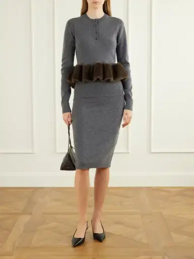 Stella McCartney Shearling-trim Wool-blend Cardigan | Thumbnail 2 Stella McCartney Shearling-trim Wool-blend Cardigan | Thumbnail 2