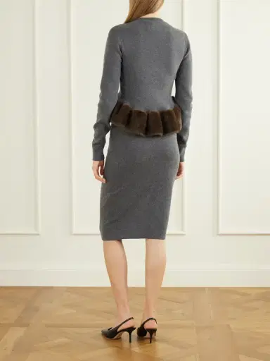 Stella McCartney Shearling-trim Wool-blend Cardigan | Thumbnail 3 Stella McCartney Shearling-trim Wool-blend Cardigan | Thumbnail 3