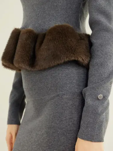 Stella McCartney Shearling-trim Wool-blend Cardigan | Thumbnail 4 Stella McCartney Shearling-trim Wool-blend Cardigan | Thumbnail 4