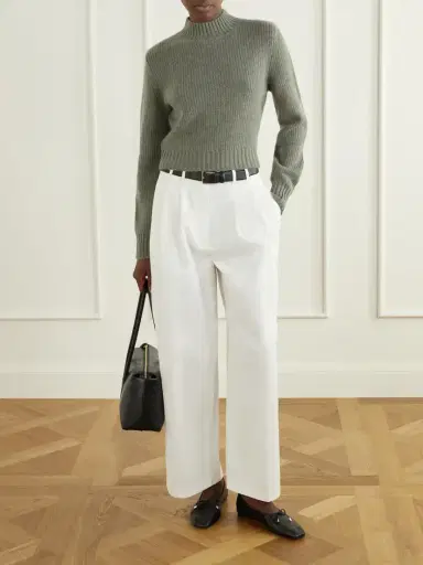 Le Kasha Chiba Ribbed Cropped Cashmere Turtleneck Sweater | Thumbnail 2 Le Kasha Chiba Ribbed Cropped Cashmere Turtleneck Sweater | Thumbnail 2