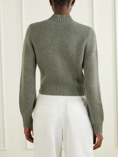 Le Kasha Chiba Ribbed Cropped Cashmere Turtleneck Sweater | Thumbnail 3 Le Kasha Chiba Ribbed Cropped Cashmere Turtleneck Sweater | Thumbnail 3