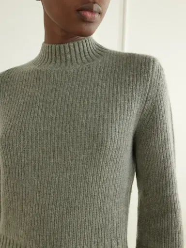 Le Kasha Chiba Ribbed Cropped Cashmere Turtleneck Sweater | Thumbnail 4 Le Kasha Chiba Ribbed Cropped Cashmere Turtleneck Sweater | Thumbnail 4